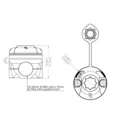 Railblaza Railmount 19-25 Starport Combo 2